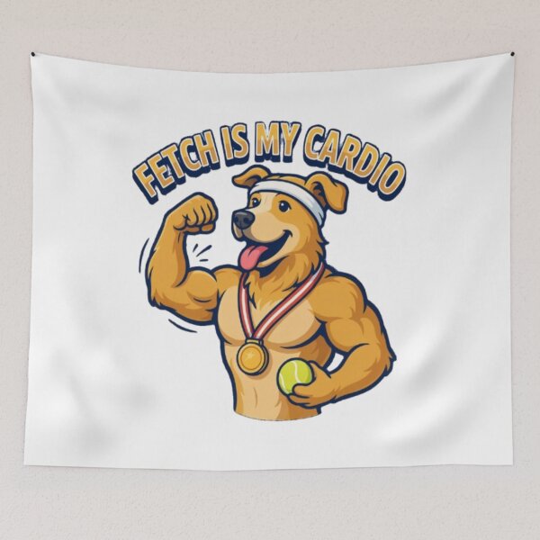 Item preview, Fetch Is My Cardio Funny Golden Retriever Fitness Dog designed and sold by ClaussShop.