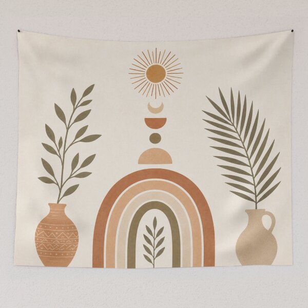 Item preview, Minimalist Boho Rainbow Art Print for Modern Neutral Decor Lovers designed and sold by RickE.