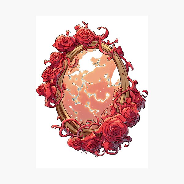 Item preview, Gothic Venus Rose Mirror designed and sold by IllumeInk.