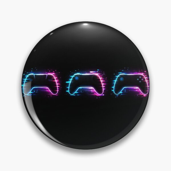 Item preview, Neon Gaming Controllers – Cyberpunk Synthwave Art designed and sold by Pixolon.