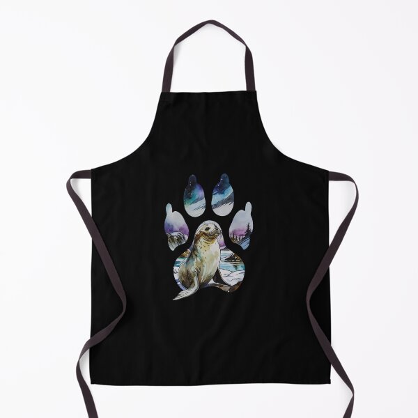 Item preview, Winter Seal Paw Print Art designed and sold by Timowo Studio | Fine Line Wildlife Art & Modern Nature Graphics.
