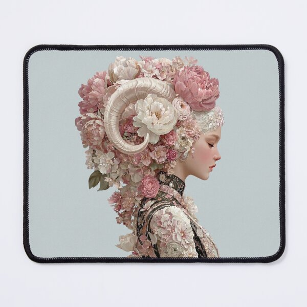 Item preview, Floral Aries Goddess Queen designed and sold by MythicMood.