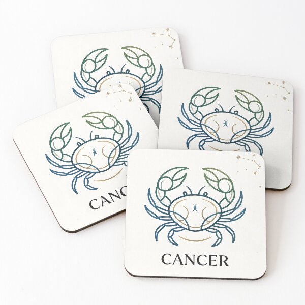 Item preview, Minimalist Cancer Zodiac Crab Star Sign Art designed and sold by Clavivs.