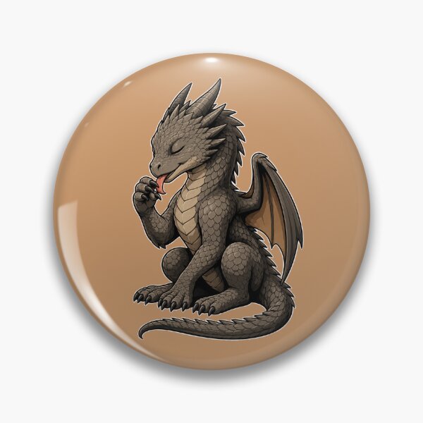 Item preview, Mischievous Dragon Licking Claws designed and sold by Hatchling Hollow.