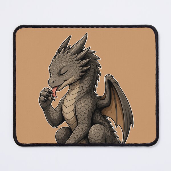 Item preview, Mischievous Dragon Licking Claws designed and sold by Hatchling Hollow.