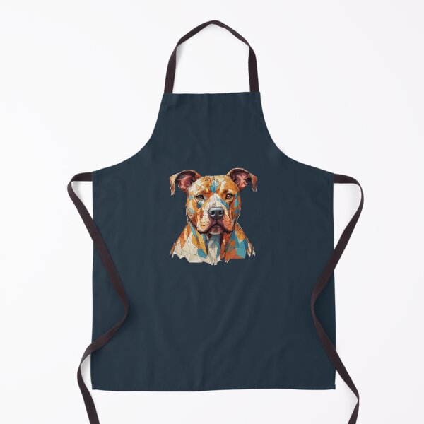 Item preview,  Geometric Pitbull Portrait – Modern Pet Art designed and sold by Tklezardesigns.