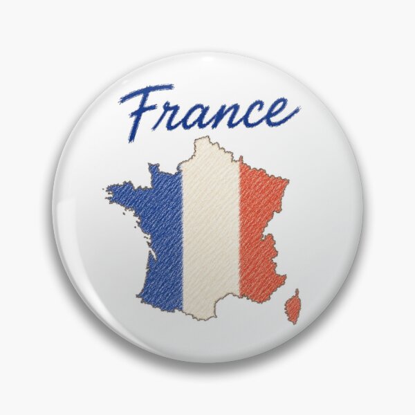 Item preview, France – Tricolour Map Pencil Style designed and sold by JOANNASKAH.