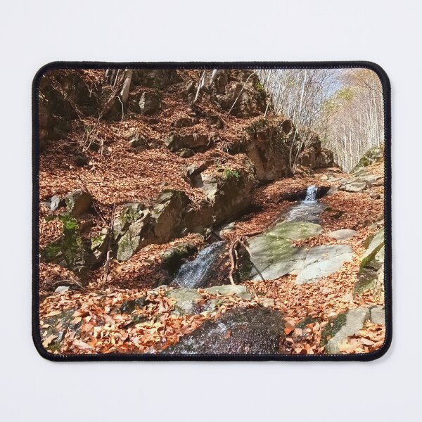 Item preview, Mountain Cascade – Beautiful Waterfall Nature Wilderness Art from Romania designed and sold by MSMPrintDesign.