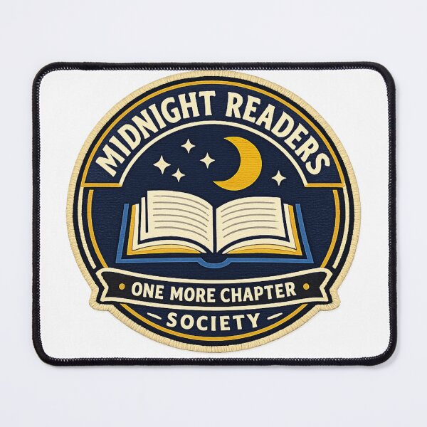 Item preview, Midnight Readers Society Sticker | Book Lover Badge | Reading Club Emblem | One More Chapter Design designed and sold by MrDev.