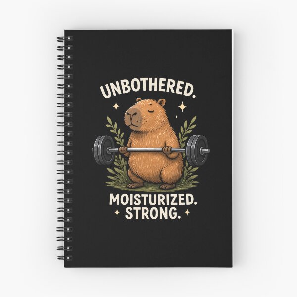 Item preview, Unbothered. Moisturized. Strong. Capybara Gym Design designed and sold by HumbleAthlete.