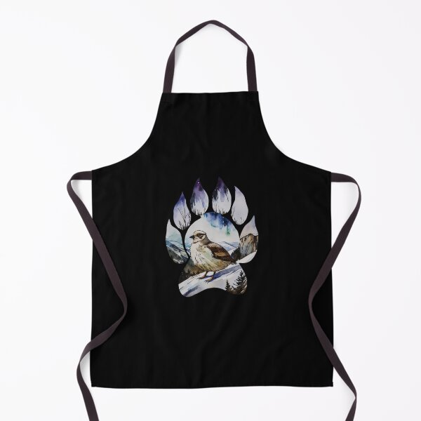 Item preview, Winter Songbird Paw Print Art designed and sold by Timowo Studio | Fine Line Wildlife Art & Modern Nature Graphics.