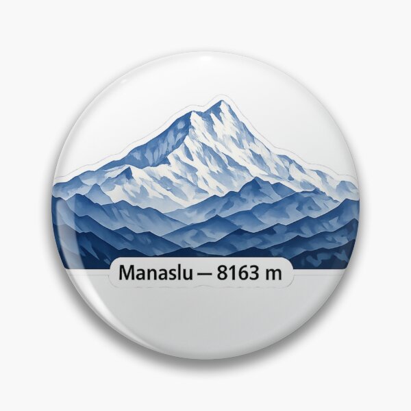 Item preview, Manaslu 8163 m – Minimalist Himalayan Mountain Sticker designed and sold by GabeMountainArt.