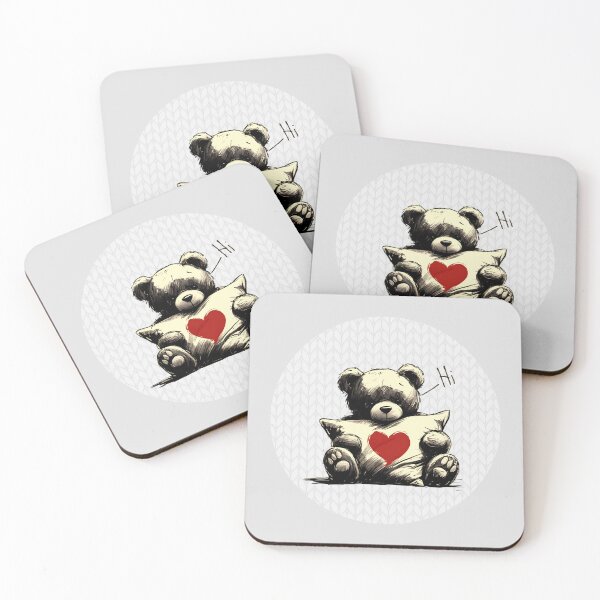 Item preview, Cute Loving Teddy Bear Drawing Saying Hi  designed and sold by GlueGunEnergy.