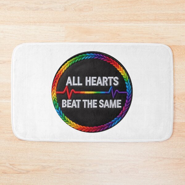 Item preview, All Hearts Beat the Same Pride Patch - LGBT Rainbow Patch designed and sold by Colorlessandco.