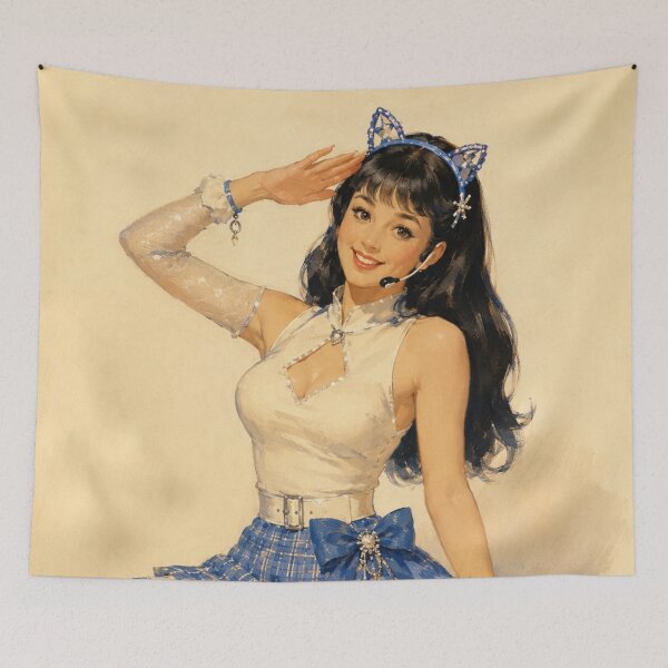 Item preview, Retro Idol Pinup – Vintage Kawaii Performer Glamour Art designed and sold by Cosplayvintage.