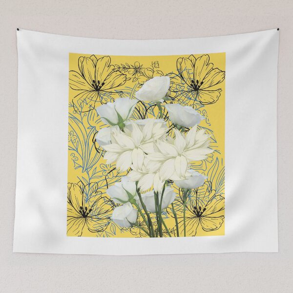 Item preview, White floral design  designed and sold by Extremeallie.