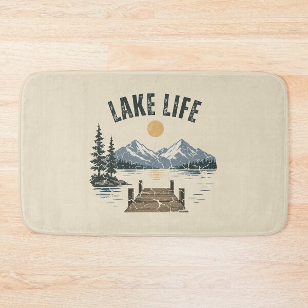 Item preview, Lake Life Retro Grunge Mountain Forest Lake Sunset Vintage Outdoor Gift  designed and sold by Artycom.