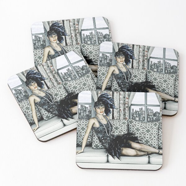 Item preview, Roaring 20s Flapper Fashion Art Illustration designed and sold by Vac1.