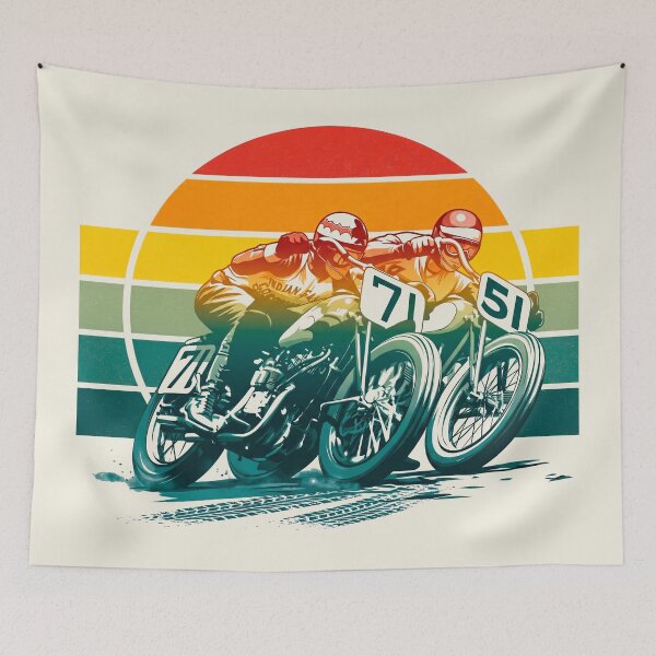Item preview, 1950s Indian Scout Motorcycle Flat Track Racing Sunset Style designed and sold by EdGraphy.