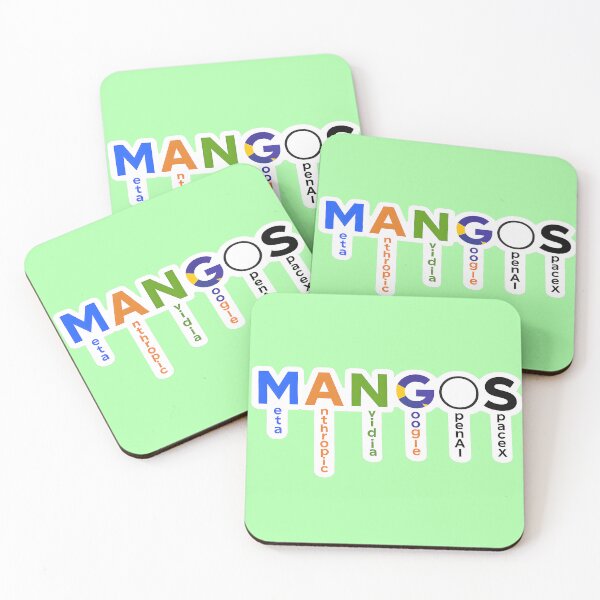 Item preview, MANGOS Tech Stocks Sticker | Meta Anthropic Nvidia Google OpenAI SpaceX | AI Investing Meme designed and sold by RockyLambda.