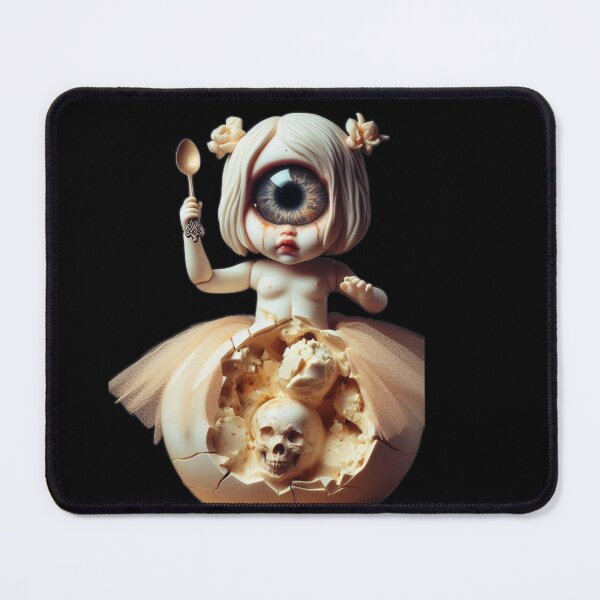Item preview, Creepy Cute Cyclops Ballet Doll in Cracked Eggshell with Skull designed and sold by LujziWorld.