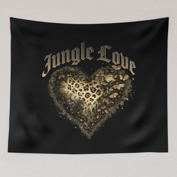 Item preview, Jungle Love Leopard Print Heart Vintage Grunge designed and sold by Red Vale Society.