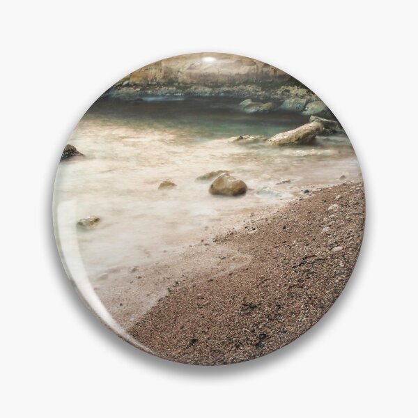 Item preview, Tranquil Rocky Beach Cove With Smooth Water, Weathered Cliffs and Pebble Shore designed and sold by Nmallia.