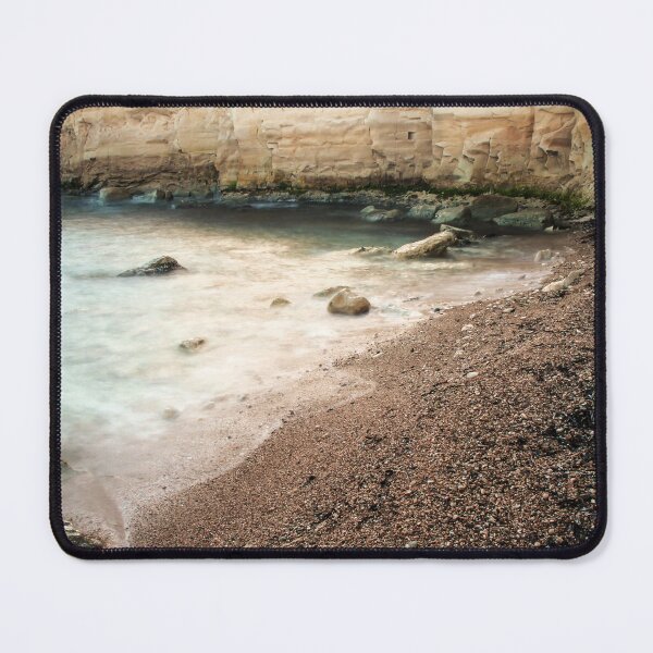 Item preview, Tranquil Rocky Beach Cove With Smooth Water, Weathered Cliffs and Pebble Shore designed and sold by Nmallia.