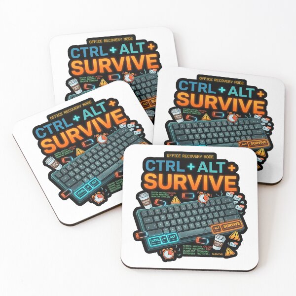 Item preview, Ctrl Alt Survive Funny Office Humor Design designed and sold by Pixel Analytics.