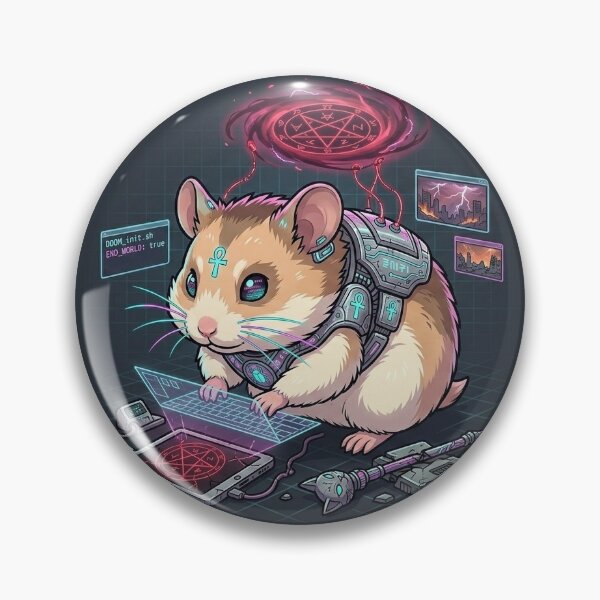 Item preview, Cute Cyberpunk Hacker Hamster: Apocalyptic Mastermind designed and sold by LilianStrauss.