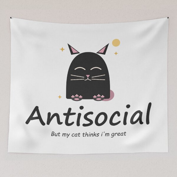 Item preview, Antisocial But Loved By My Cat designed and sold by MouhamedAdel95.