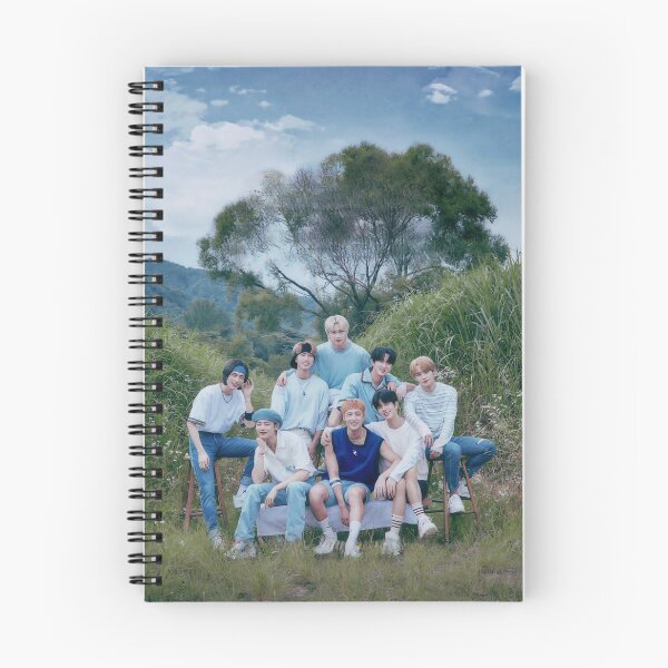 Item preview, Stray Kids summer blue group picture DIVINE You make stray kids STAY SKZ SKZOO kpop bang chan lee know changbin hyunjin han felix seungmin IN 5 star world tour poster designed and sold by Kpop-Noona.