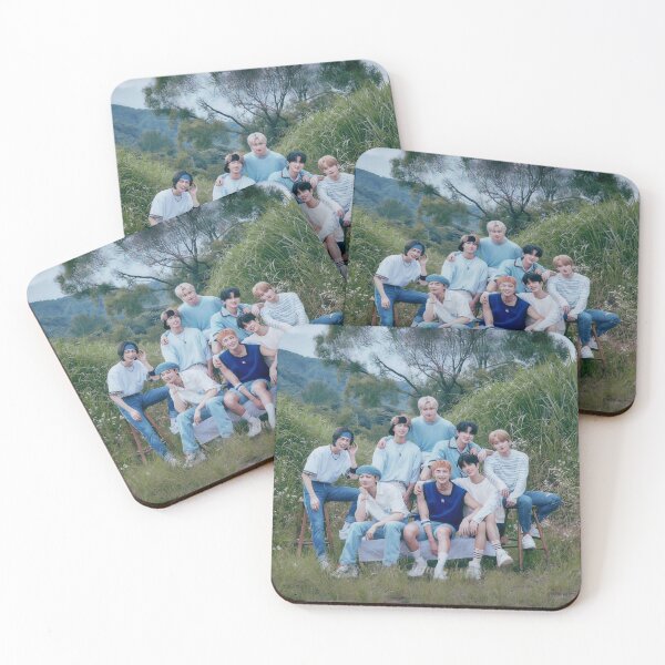 Item preview, Stray Kids summer blue group picture DIVINE You make stray kids STAY SKZ SKZOO kpop bang chan lee know changbin hyunjin han felix seungmin IN 5 star world tour poster designed and sold by Kpop-Noona.
