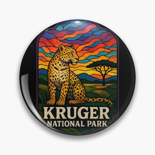 Item preview, Kruger National Park Leopard Stained Glass designed and sold by TomFrontierArt.