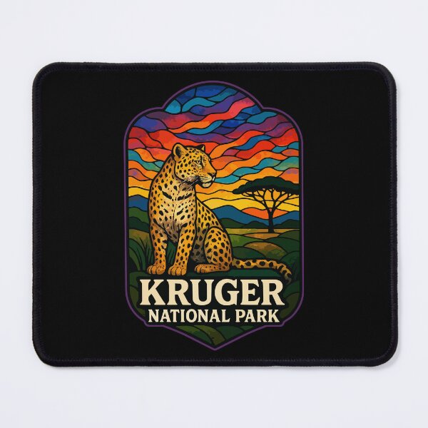 Item preview, Kruger National Park Leopard Stained Glass designed and sold by TomFrontierArt.