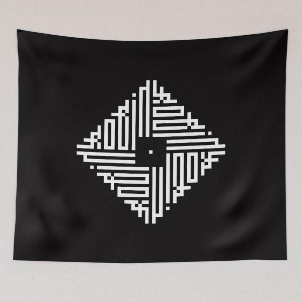 Item preview, ROBIN | White  | Modern Geometric Kufi Calligraphy | From Name to Art   designed and sold by FOR YOUR NAME.