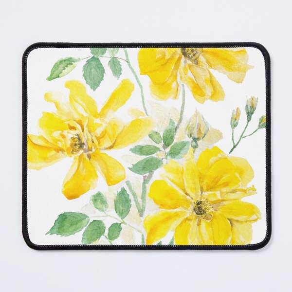Item preview, yellow rose watercolour painting designed and sold by ColorandColor.