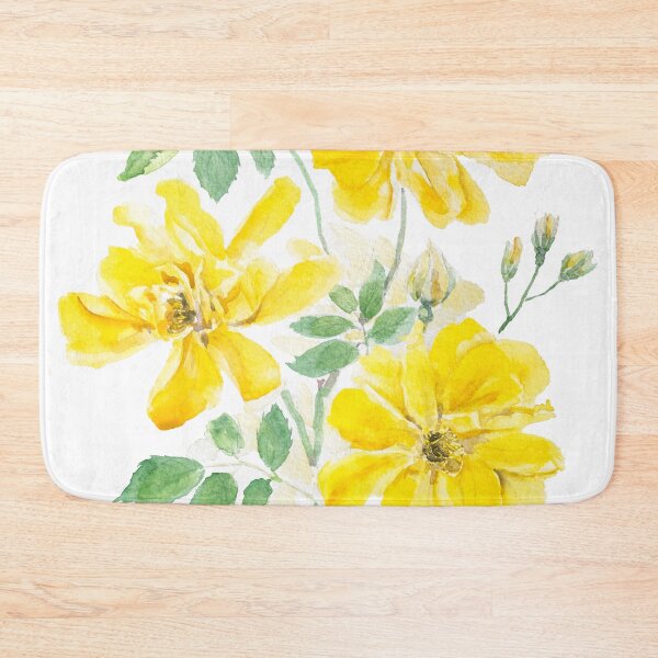Item preview, yellow rose watercolour painting designed and sold by ColorandColor.