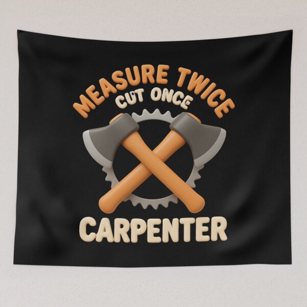 Item preview, Measure Twice Cut Once Carpenter | American Shirt designed and sold by LabCore.