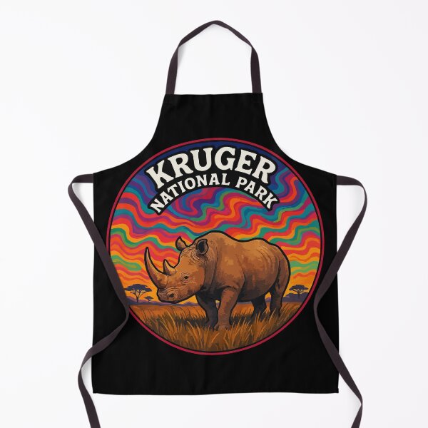 Item preview, Kruger National Park Africa Rhinoceros Trippy Art designed and sold by TomFrontierArt.