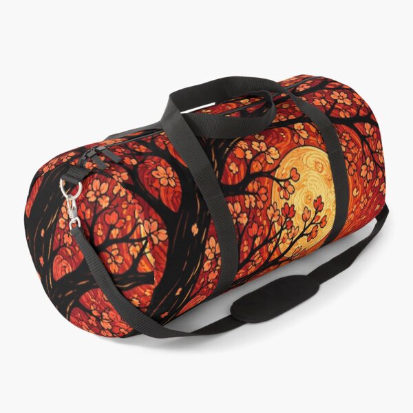 Item preview, Crimson Moon Blossom Dreamscape Black Cat Fantasy Art designed and sold by Mindworx21.