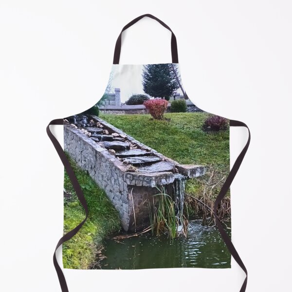 Item preview, Garden Waterfall – Scenic Cascade Nature Landscape Art Print from Romania designed and sold by MSMPrintDesign.