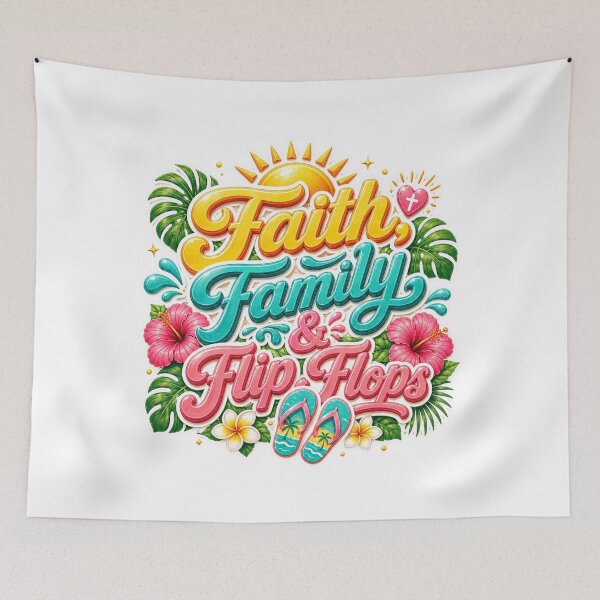 Item preview, Faith, Family and Flip Flops Design . designed and sold by Anime-Clothes1.