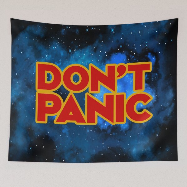 Item preview, Don't Panic - Retro Sci-Fi designed and sold by Deviant Logic Design.