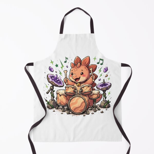Item preview, Stegosaurus Drummer: Rockin' Prehistoric Beats designed and sold by AbderraimArt.