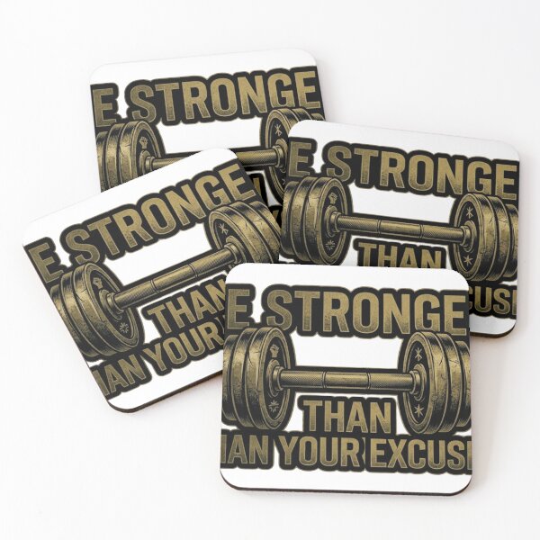 Item preview, Be Stronger Than Your Excuses Gym Motivational Design designed and sold by JeevanStickers.