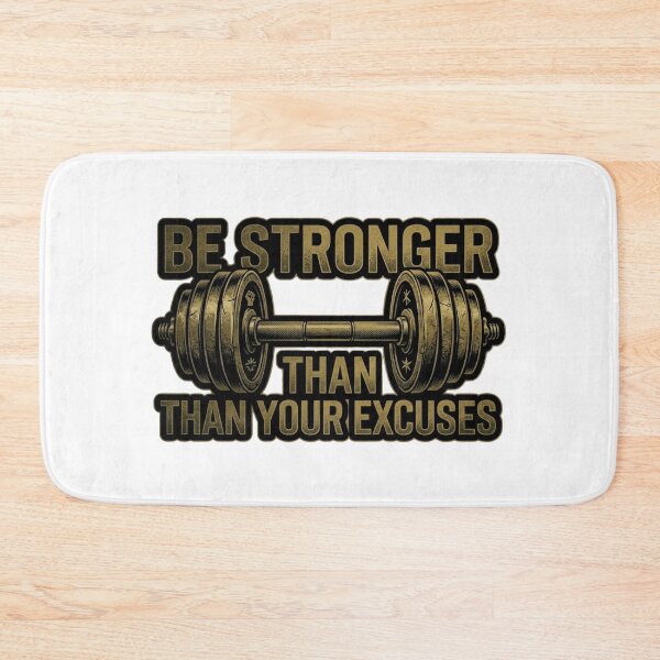 Item preview, Be Stronger Than Your Excuses Gym Motivational Design designed and sold by JeevanStickers.