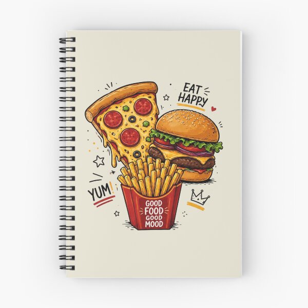 Item preview,  Pizza Burger Fries Lover – Cute Fast Food Cartoon Design designed and sold by Verycutethings.