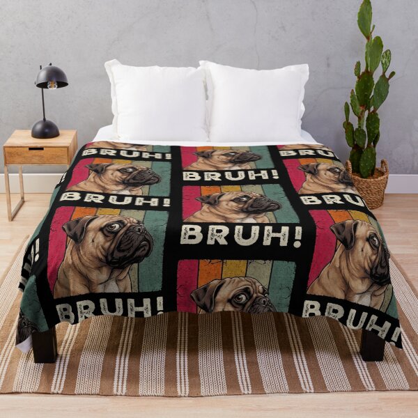 Item preview, Bruh Pug Dog Funny Retro Vintage Distressed designed and sold by d247.