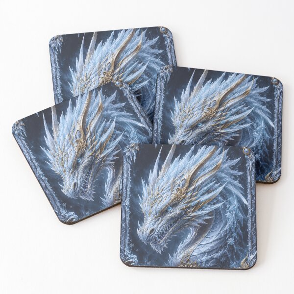 Item preview, Dragon of the North | Ice Dragon Fantasy Art designed and sold by IGLCreative.
